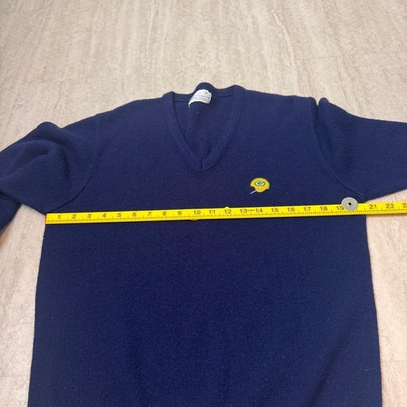 Vintage Green Bay Packers sweater blue v-neck 1960’s - Picture 5 of 8